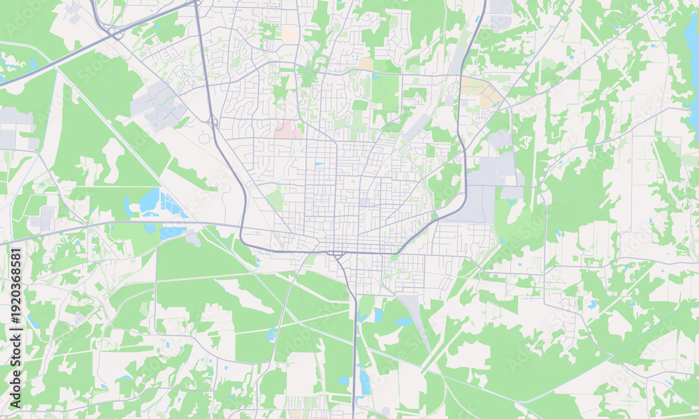 Obraz premium Jackson Tennessee map