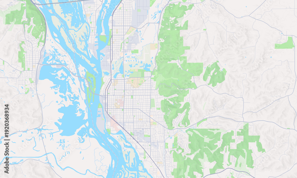 Obraz premium La Crosse Wisconsin map