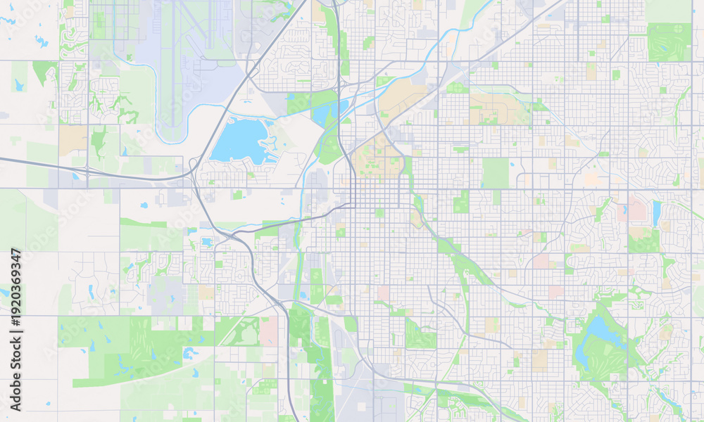 Obraz premium Lincoln Nebraska map