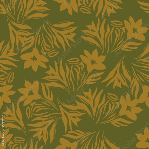 Seamless pattern from bouquet cute floral Traditional ornament yellow floral pattern,Abstract seamless simple floral pattern. Flower pattern. Spring pattern. used for textile, wallpaper, card 
