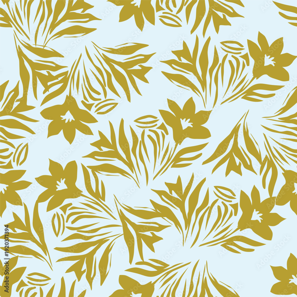 Fototapeta premium Seamless pattern from bouquet cute floral Traditional ornament yellow floral pattern,Abstract seamless simple floral pattern. Flower pattern. Spring pattern. used for textile, wallpaper, card 