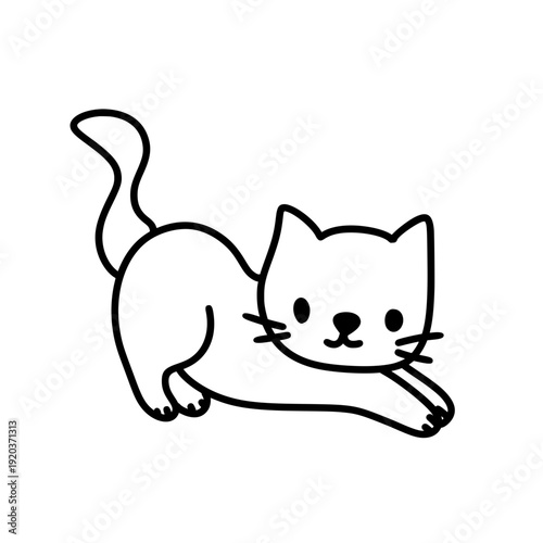 Cute cat outline