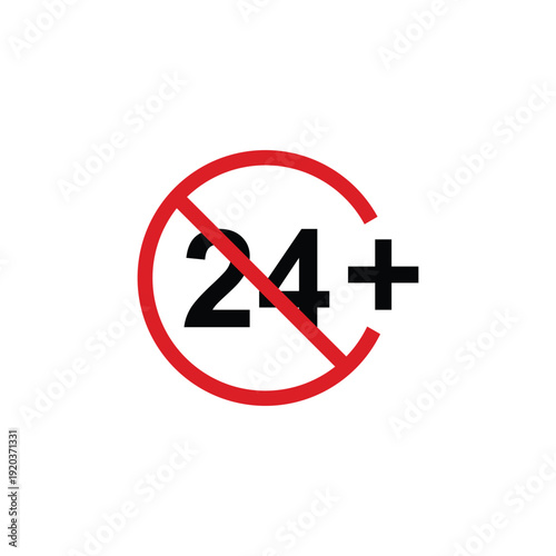 vector logo sets age limit sign, underage restriction, prohibition icon, age icon 1, 3, 6, 12, 14, 17, 18, 21, 24 years and above.