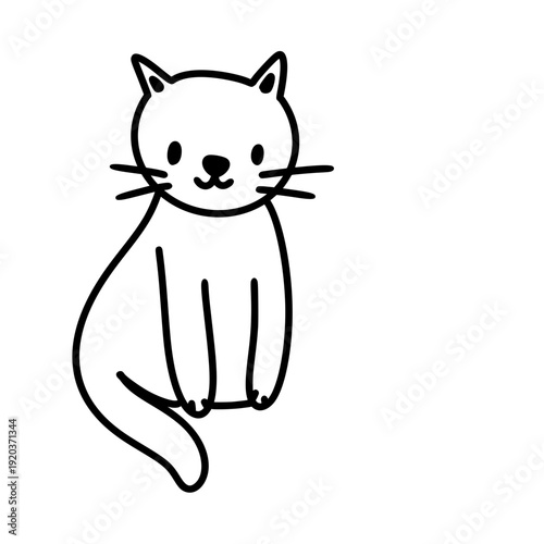 Cute cat outline