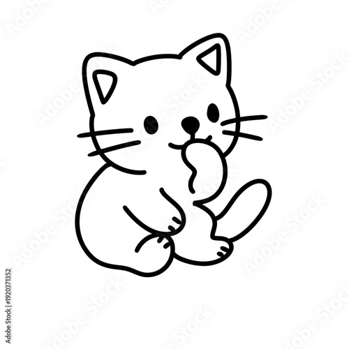  Cute cat outline 