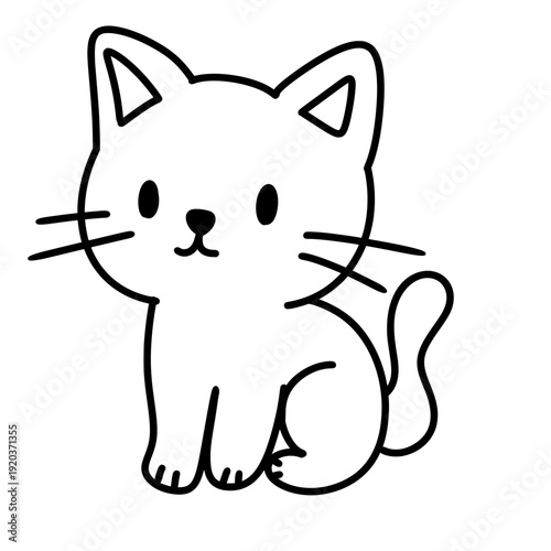 Cute cat outline 
