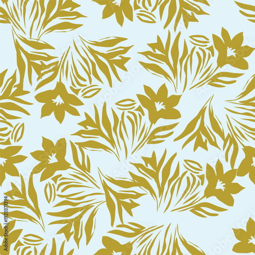 Seamless pattern from bouquet cute floral Traditional ornament yellow floral pattern,Abstract seamless simple floral pattern. Flower pattern. Spring pattern. used for textile, wallpaper, card 
