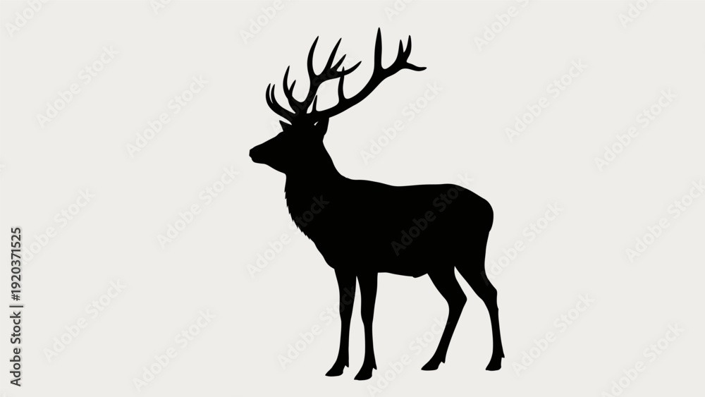 Obraz premium deer silhouette vector
