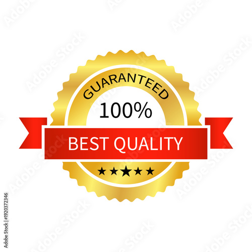 Golden bestseller badge, a symbol of premium quality with a ribbon and stars.