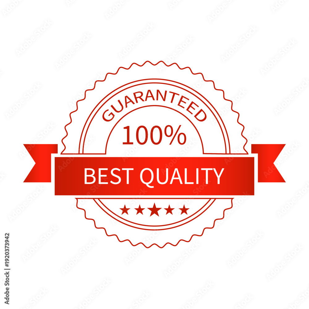Obraz premium Golden bestseller badge, a symbol of premium quality with a ribbon and stars.