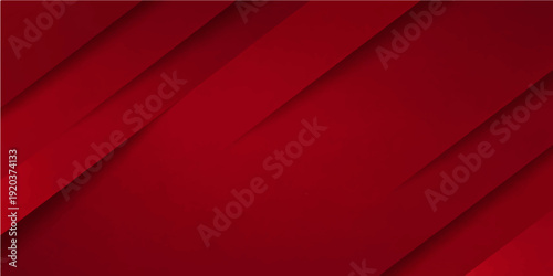 An abstract red geometric background features a textured origami paper design with light orange lines forming an artistic umbrella shape for a modern business protection concept illustration