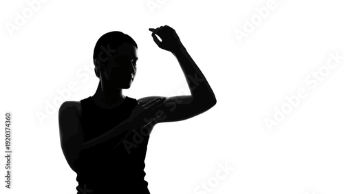 silhouette of young woman