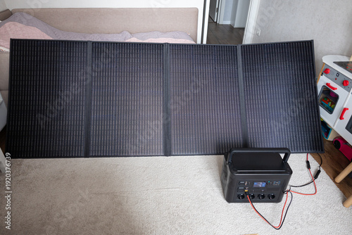 Portable Solar Generator Kit for Reliable Home Power Supply During Energy Shortage