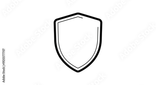 Free Download Simple black and white sketch of a shield with a checkmark inside - GFXLoad