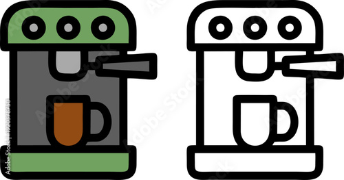 Modern Espresso Coffee Machine with Cup,