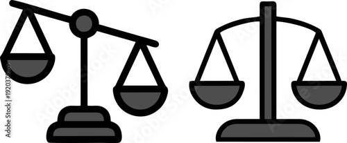 Scale of Justice Icon for Law and Legal System,
