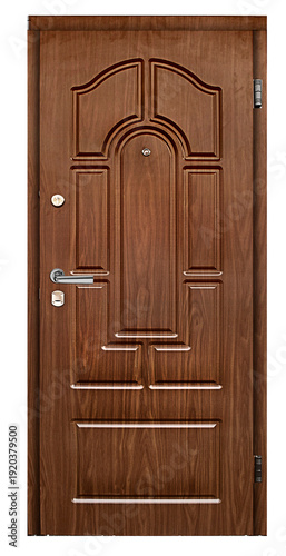 wooden door with white background