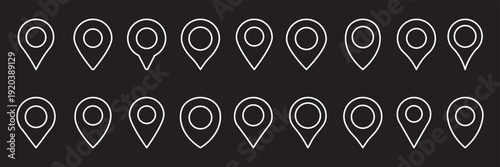 Map pin icon. location pin place marker. Location icon. Map marker pointer icon set. location symbol collection. Modern map markers. Vector icon isolated