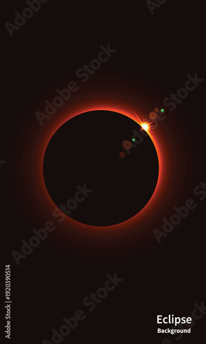 Solar Eclipse Illustration background. Total solar eclipse vector illustration.