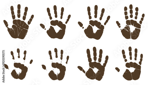 Hand Print Silhouettes vector illustration