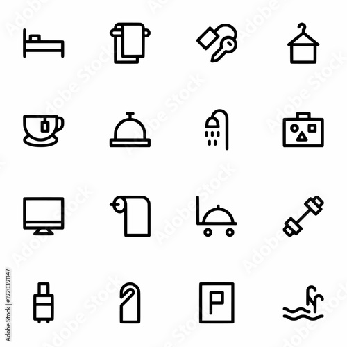 set of icons Hotel