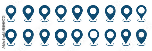 Map pin icon. location pin place marker. Location icon. Map marker pointer icon set. GPS location symbol collection. Vector illustration Eps 10.