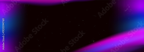 Film blur purple neon light leaks texture frames. Distressed retro photo ultraviolet burn effect. Movie filter blue overlay. Purple laser beam stripes. Vector transparent gradation for photography.