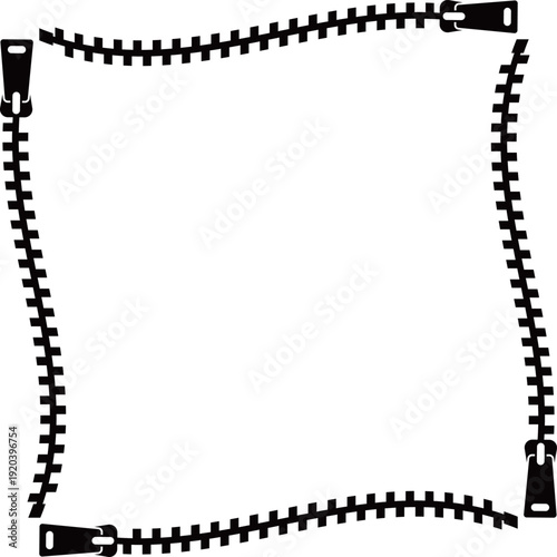 ファスナーのフレーム　ブラック