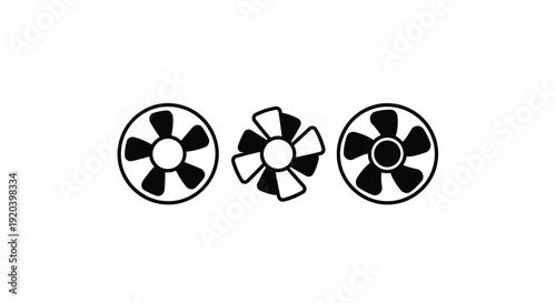 Three film reels displayed in a stark minimalist silhouette