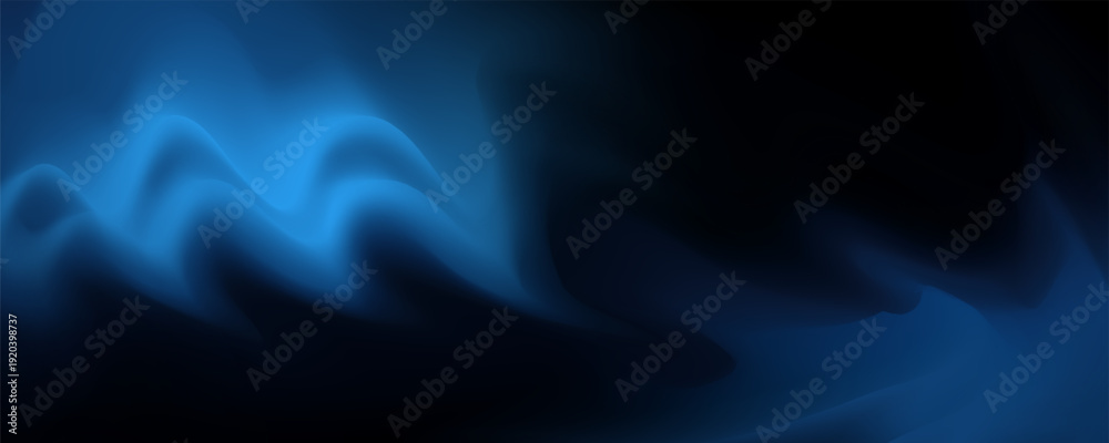 Obraz premium dark blue gradient, abstract grain texture, moody abstract background, elegant digital noise, flowing color transitions, dramatic abstract art, cinematic gradient backdrop, deep navy tones, luminous