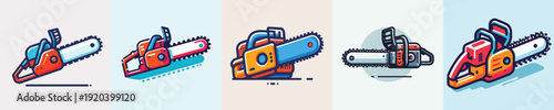 Vector of a chainsaw