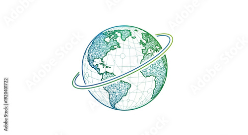 Global Network Connection - Digital World Concept