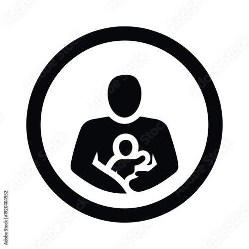 Parent and Child Bonding Care Icon