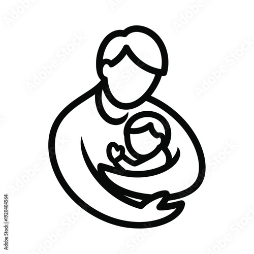 Parent Holding Baby Icon