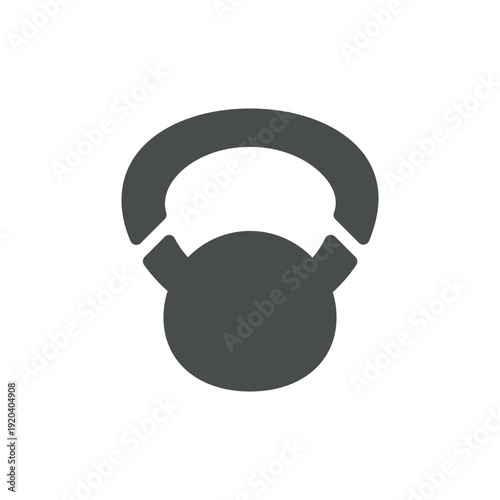 Fitness kettlebell glyph icon. Solid silhouette vector isolated on white background.