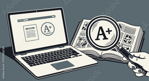 Hands holding megaphone and microphone around crumpled paper.