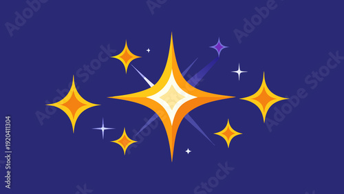 Wallpaper Mural Sparkle star icons. Shine icons. Stars vector.png Torontodigital.ca