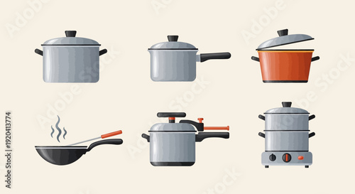 Kitchenware Collection: Pots, Pans, and Cookware Set