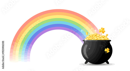 Lucky Pot of Gold at Rainbow's End