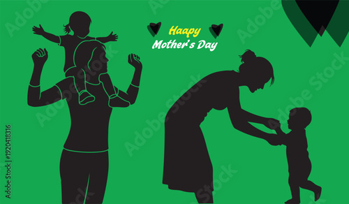 ৫. Minimalist motherhood concept with mother carrying baby in a sling.