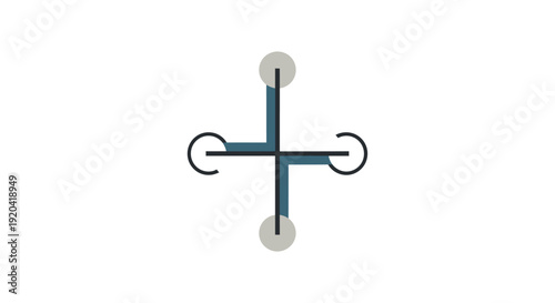 Metal Cross with Hooks and Bolts.