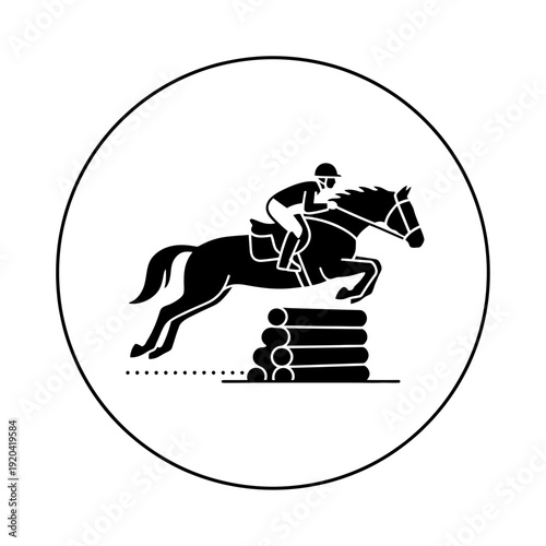 Equestrian Sport and Horse Riding Activity Icon