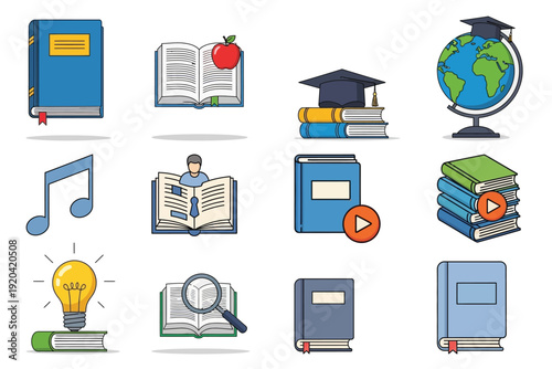Education and learning icons