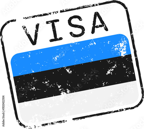 Estonia Visa Grunge Stamp