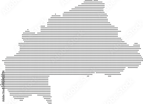 Burkina Faso Square Dot Map Vector  Modern Pixelated Geographic Outline