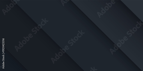 Dark neutral background for wide banner. Abstract Illustration. Luxurious black line background