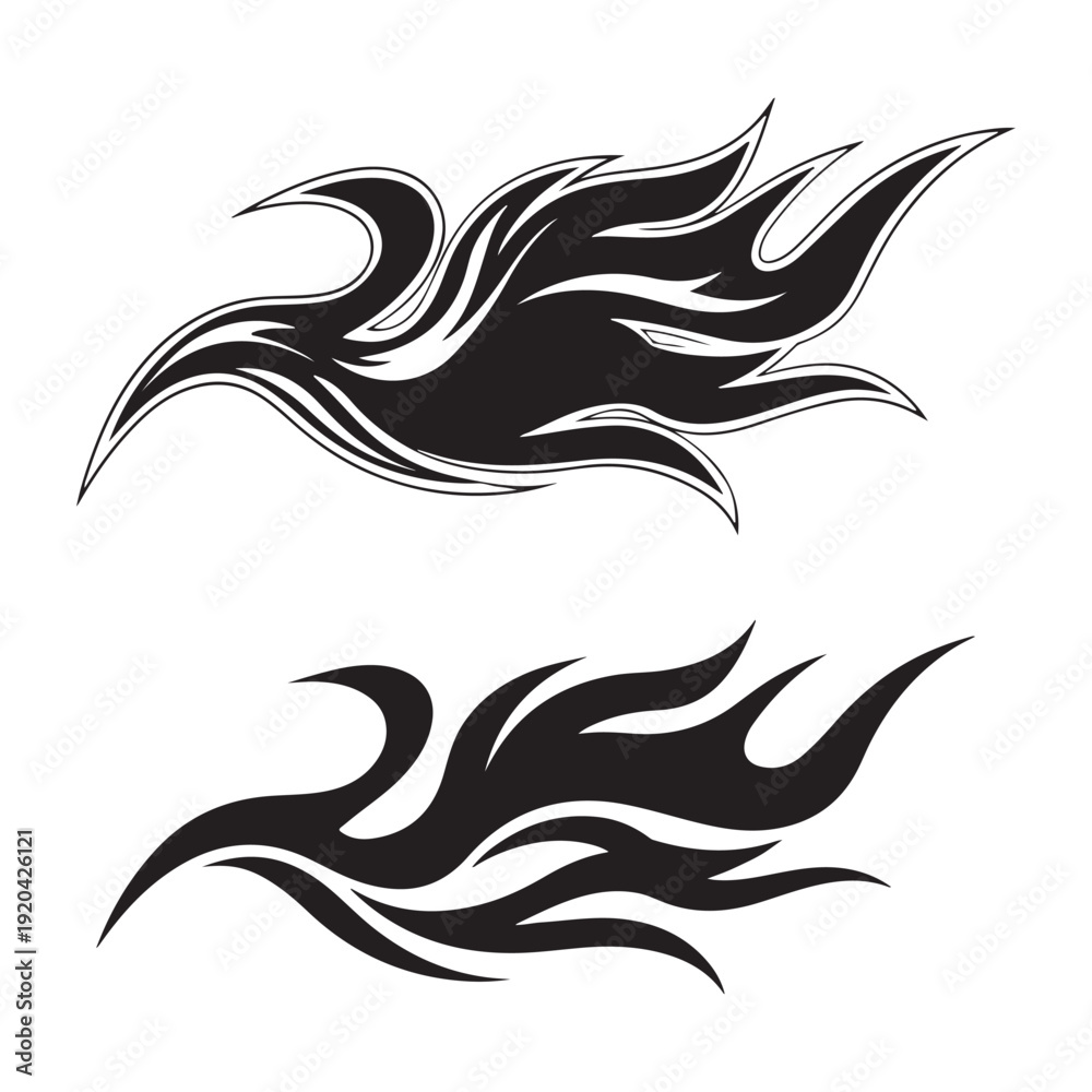 Naklejka premium tribal tattoo design with wings