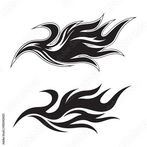 tribal tattoo design with wings