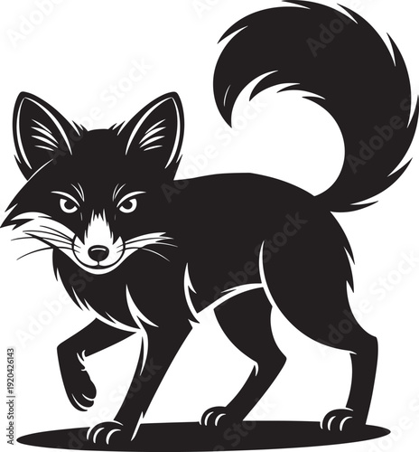 black fox silhouette