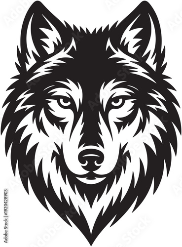 Wolf head illustration